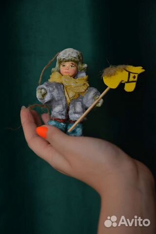 Ватная ёлочная игрушка