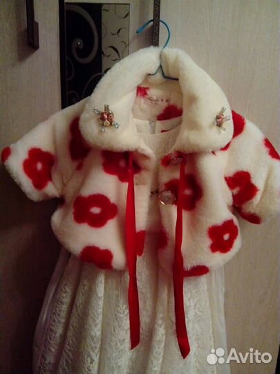 Детское платье с шубкой