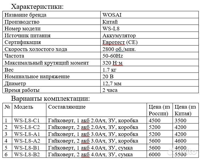 Гайковерт ударный wosai