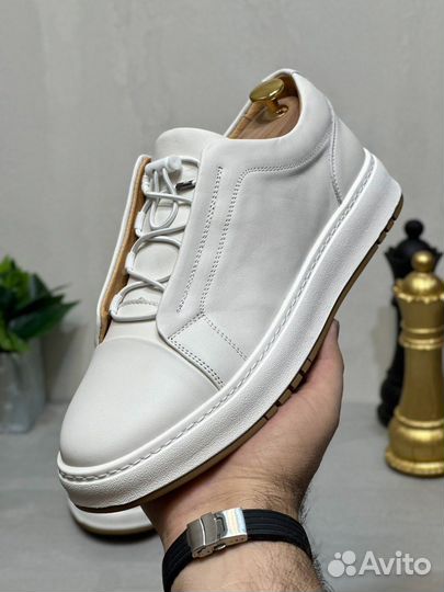 Кеды мужские кожаные