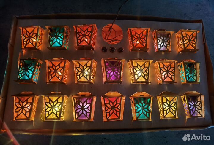 Елочная гирлянда Золотой фонарик СССР 1979г