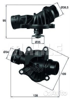 Термостат интегрированный TI23488 Mahle/Knecht