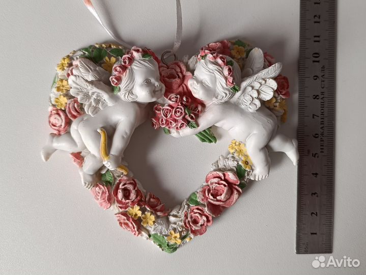 Сувенир сердце ангелочки
