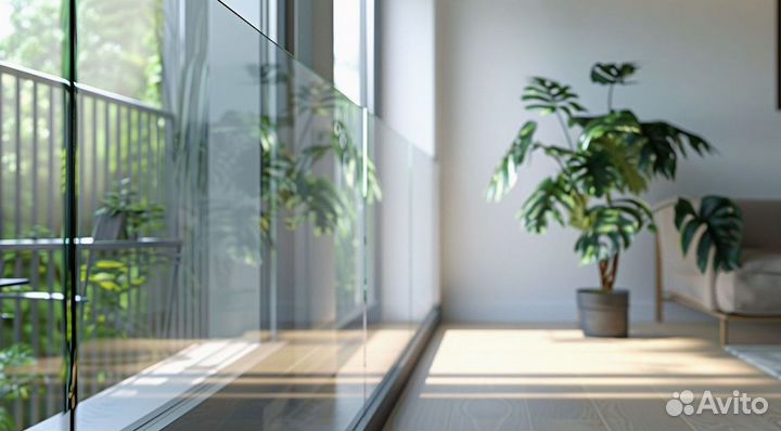 Лестничное ограждение из стекла