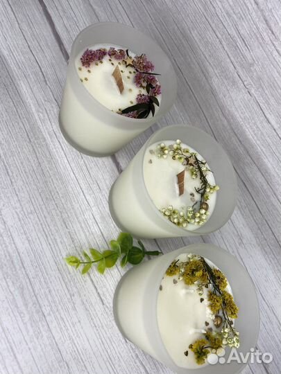 Свечи из кокосового воска