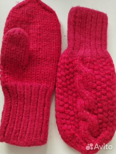 Варежки шерстяные