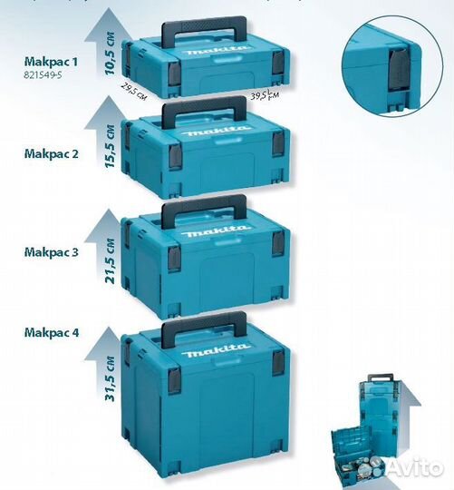 Makita MakPac 3 или 4 (оригинал, новые)