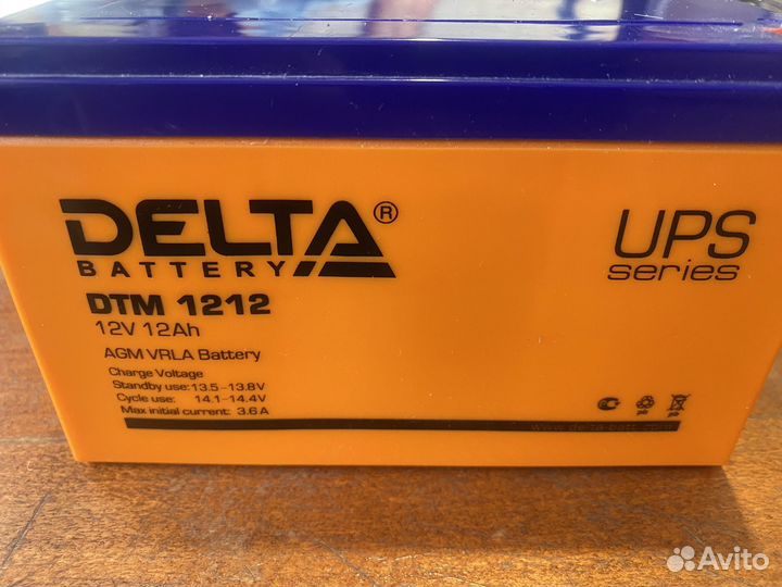 Аккумулятор delta dtm 1212