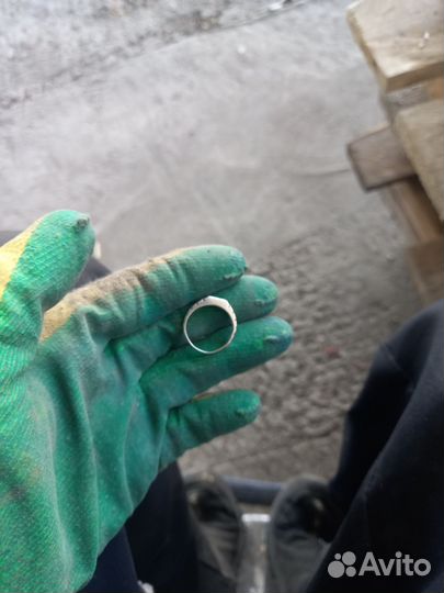 Мужская печатка серебро с камнем