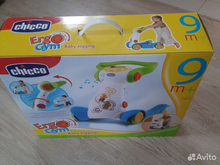 Ходунки-каталка Chicco с резиновыми колёсами