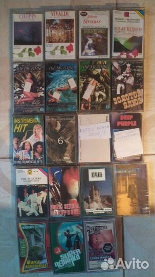 Аудиокассеты с записью,MP 3 диски