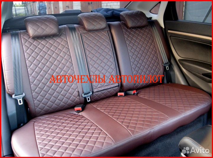 Чехлы Автопилот LADA Vesta из экокожи шоколадные