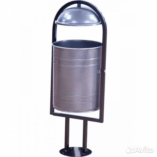 Уличные урны, круглые с козырьком, с пепельницей