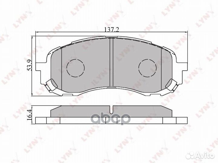 Колодки тормозные дисковые перед BD7102 LYN