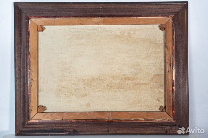 Живописная картина в раме «Деревенский пейзаж»