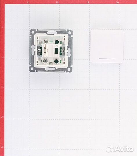 Выключатель Hegel Master одноклавишный встраиваемый белый с подсветкой (вс10-412)