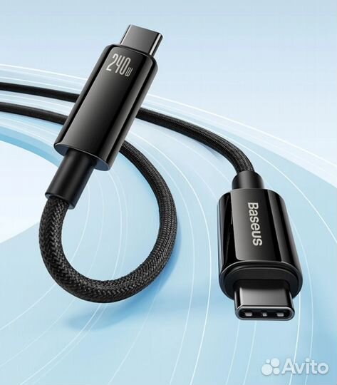 Новый кабель Baseus с type-c на type-c 240 Вт 1 м