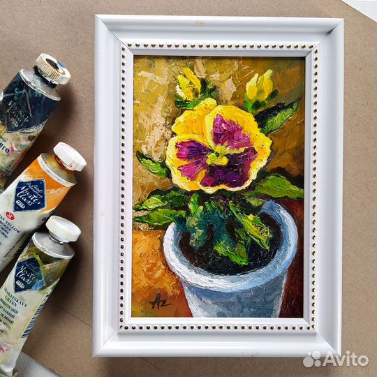 Картина Виола в раме 10 на 15 Масло