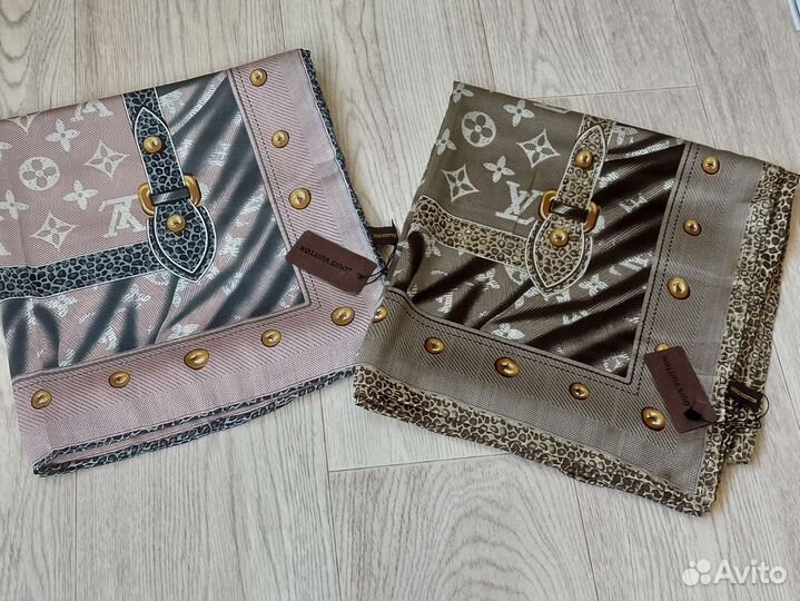 Платок Шаль 110/110 Шелк Louis Vuitton розовый