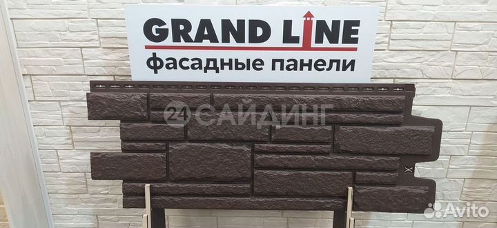 Фасадные панели Grand Line Камелот classic Шоколадный (Коричневый)