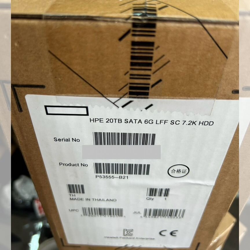 [P53555-B21] Жесткий Диск Hp 20tb P53555-B21 G8-G10