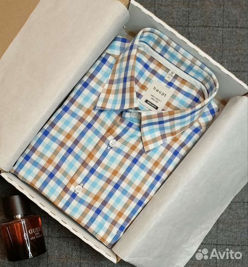 Рубашка Haupt, короткий рукав, ворот 39-40