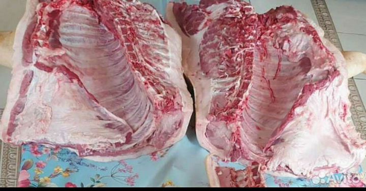 Домашняя парная свинина,смалец, курица