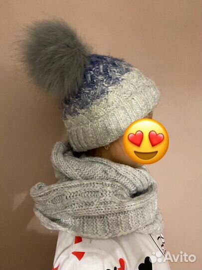 Комплект шапка, шарф