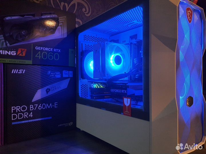 Новый Пк Core i5 12400F/B760-MSI-RTX4060 Gaming X