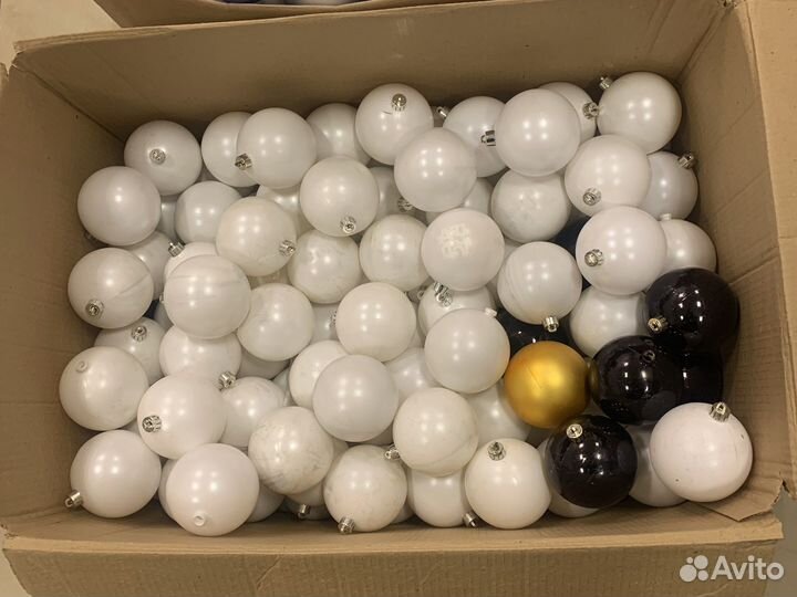 Новогодние шары пластик и стекло