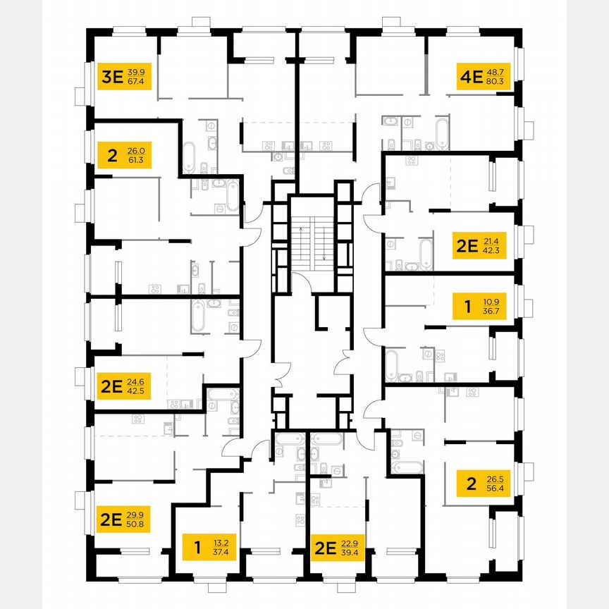 1-к. квартира, 50,8 м², 18/18 эт.