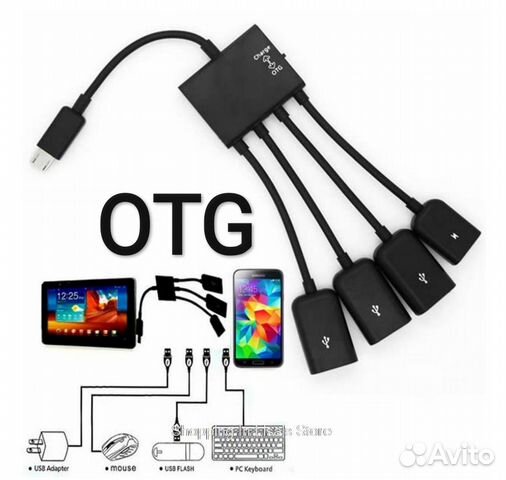 OTG hub концентратор usb