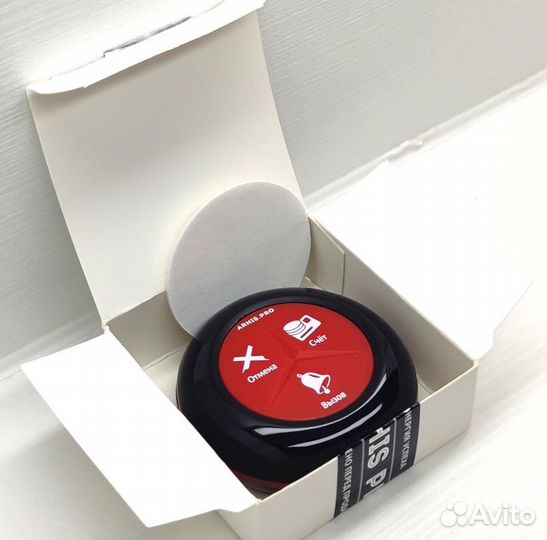 Кнопка вызова официанта Премиум черно-красная