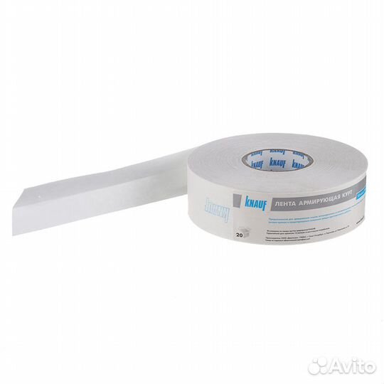 Лента бумажная для швов гкл Курт Кнауф 52 мм 75м