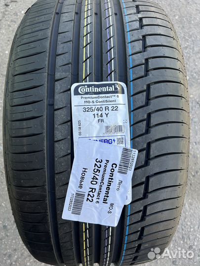 Continental ContiPremiumContact 6 ContiSilent 285/45 R22 и 325/40 R22 114Y