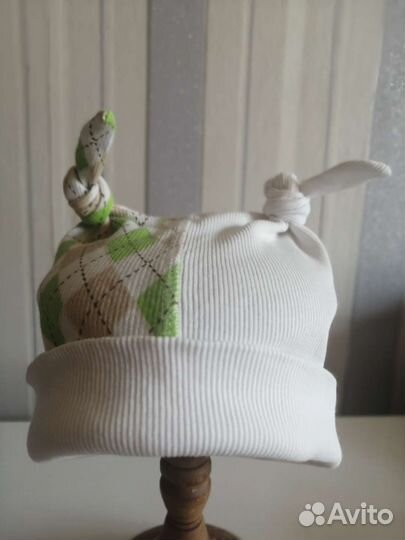 Шапочка х\б на 1,5 - 2 годика