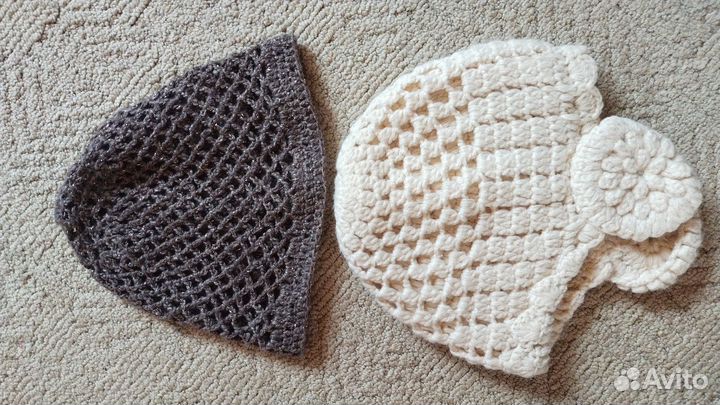 Шапки демисезонные вязанные