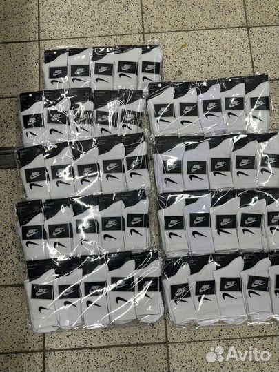 Носки nike высокие белые