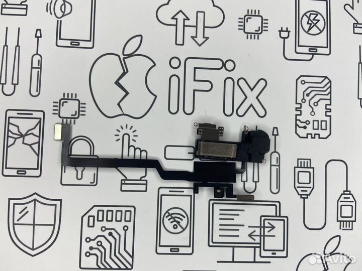 Шлейф для iPhone X на сенсор/микрофон