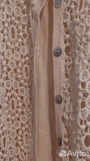 Кардиган lime с кружевом кроше