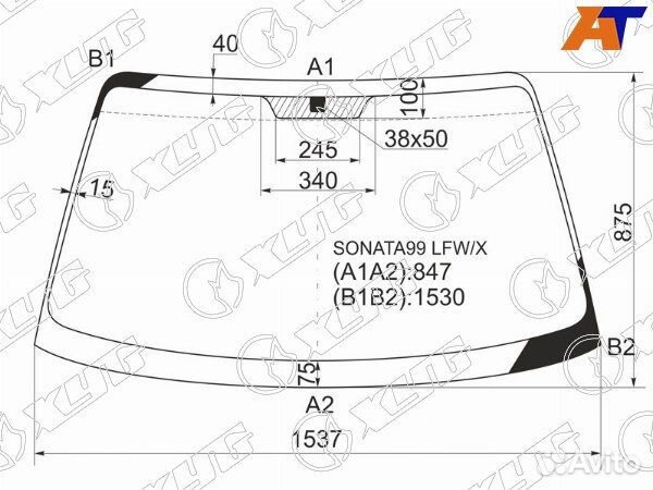 Стекло лобовое hyundai sonata(tagaz)