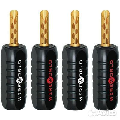 WireWorld bangcrp04 Banana Plugs Gold (4 штуки)