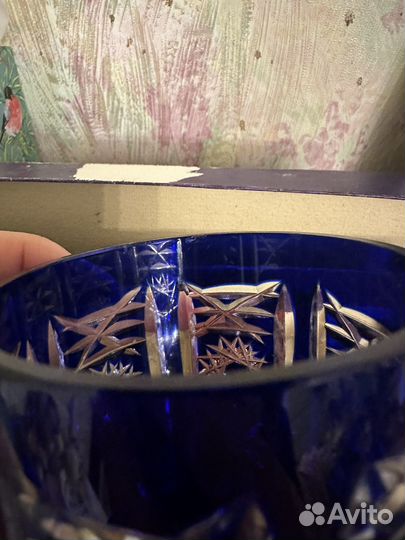 Стаканы цветной хрусталь