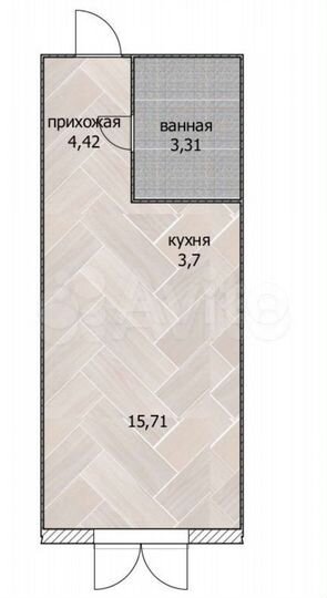 Апартаменты-студия, 27 м², 10/11 эт.