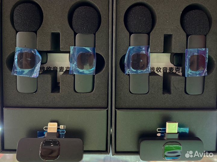 Петличный микрофон 2в1