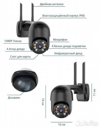 Камера видеонаблюдения Wi-fi