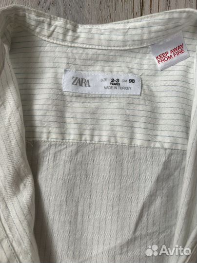 Рубашка zara 98 для мальчика