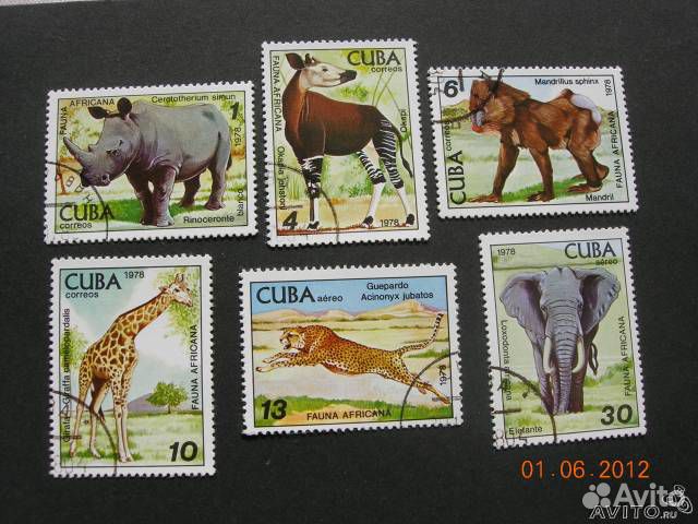 Куба 1978 фауна Африки