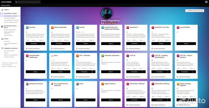 Autodesk All Products / официальная подписка