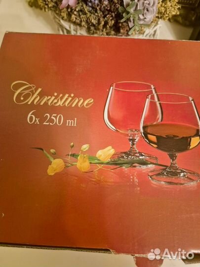 Хрустальные фужеры Богемия